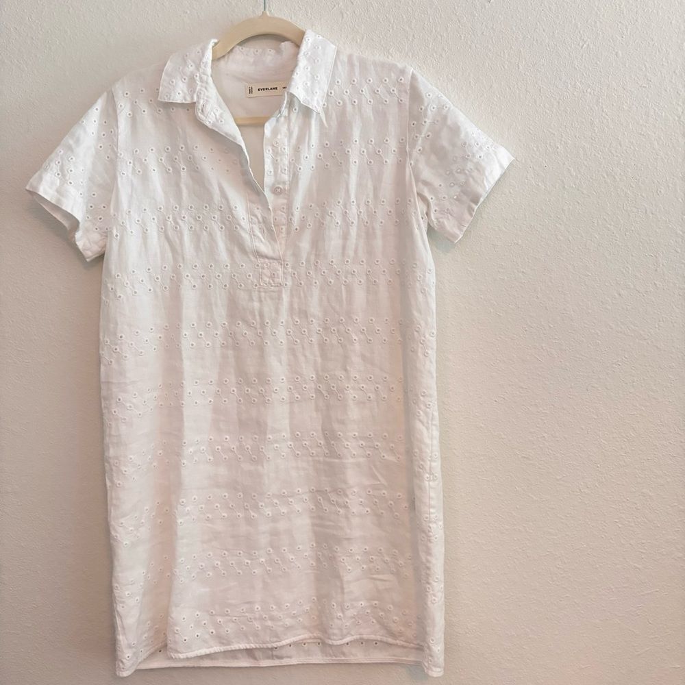 Everlane Linen Eyelet Shirtdress XXS - Picture 3 of 4